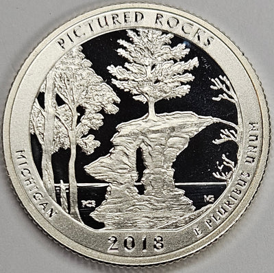 2018-S Picture Rocks National Park, MI Quarter Superb Brilliant Proof Silver