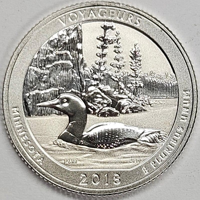 2018-S Voyageurs NP Quarter . . . . Gem Reverse Proof