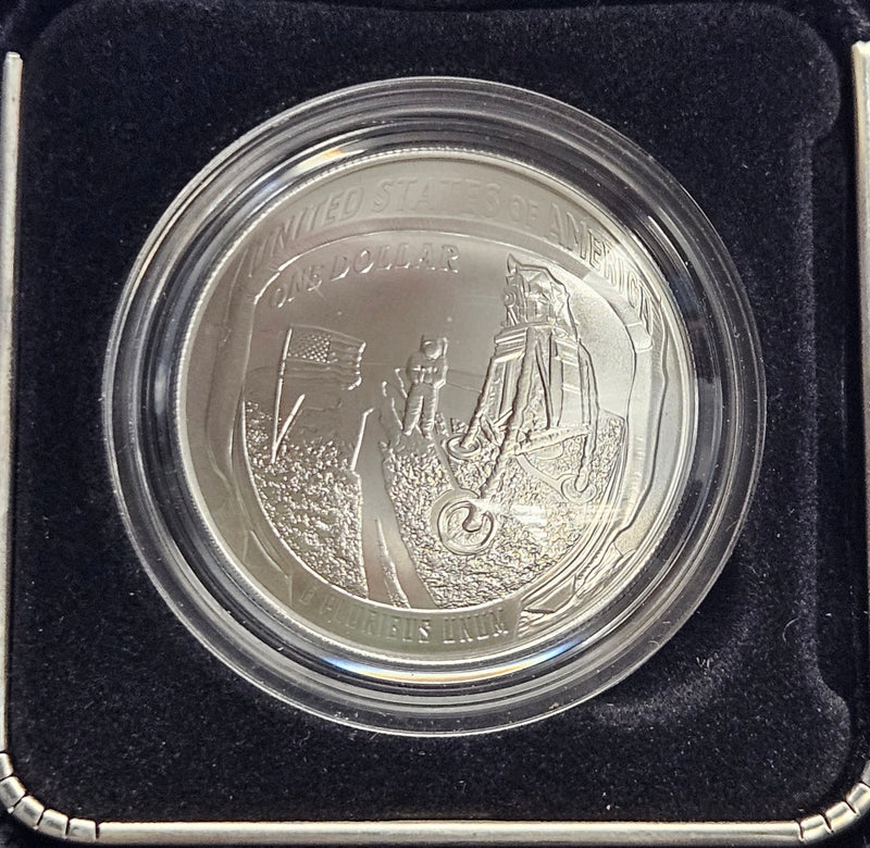 2019-P Apollo 11 50th Anniversary Silver Dollar . . . . Gem BU in original U.S. Mint Box