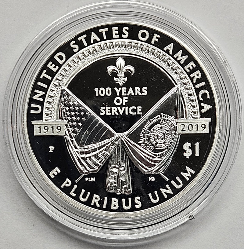 2019-P American Legion 100th Anniversary Silver Dollar . . . . Gem Brilliant Proof in original U.S. Mint Box