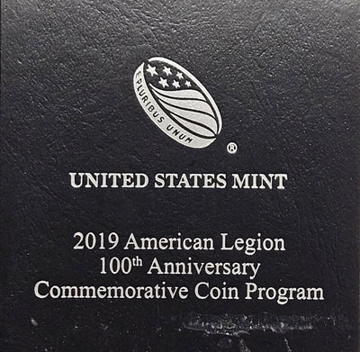 2019-P American Legion 100th Anniversary Silver Dollar . . . . Gem BU in original U.S. Mint Box