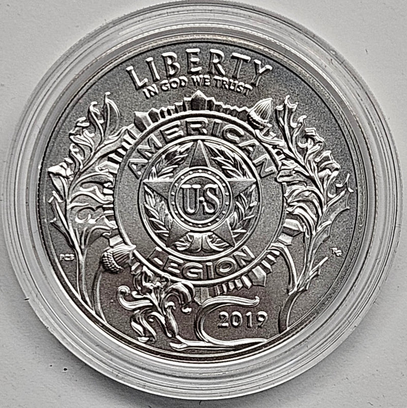 2019-P American Legion 100th Anniversary Silver Dollar . . . . Gem BU in original U.S. Mint Box