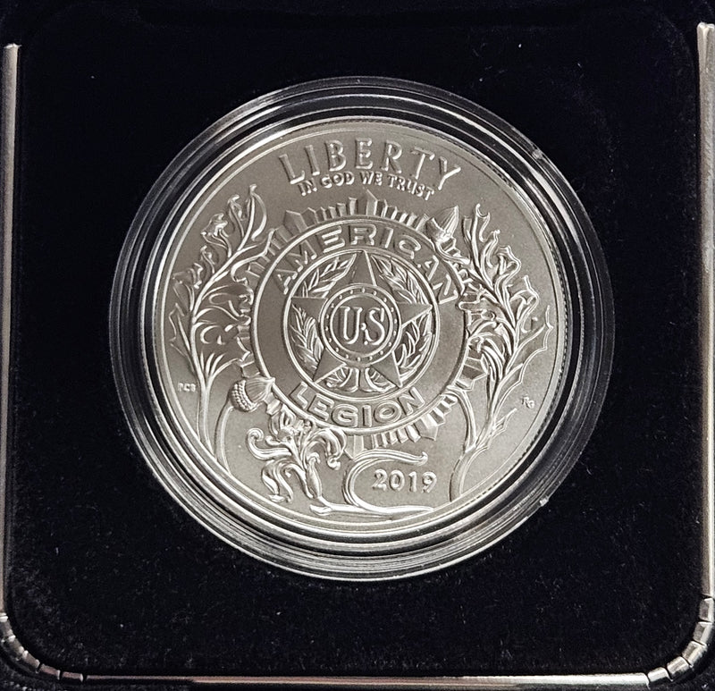 2019-P American Legion 100th Anniversary Silver Dollar . . . . Gem BU in original U.S. Mint Box