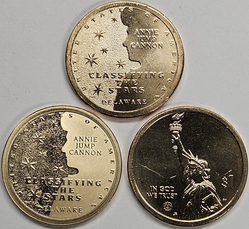 2019-P,D and S Delaware Innovation Dollar Trio . . . . Choice BU and Superb Proof