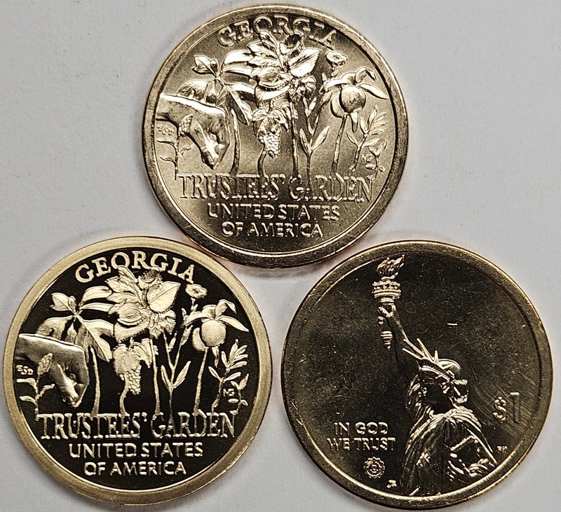 2019-P,D and S Georgia Innovation Dollar Trio . . . . Choice BU and Superb Proof