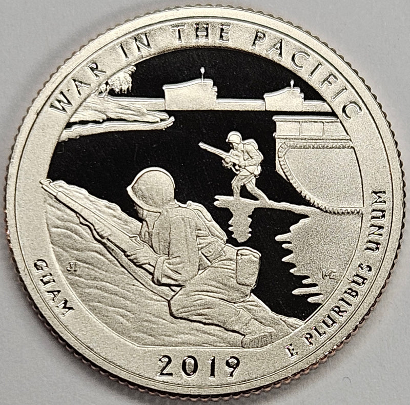 2019-S War in the Pacific Historical Park, Guam Quarter Superb Brilliant Proof