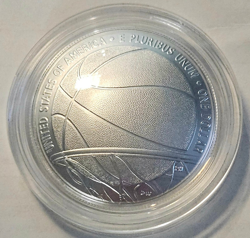 2020-P Basketball Hall of Fame 60th Anniversary Silver Dollar . . . . Gem BU in original U.S. Mint Box