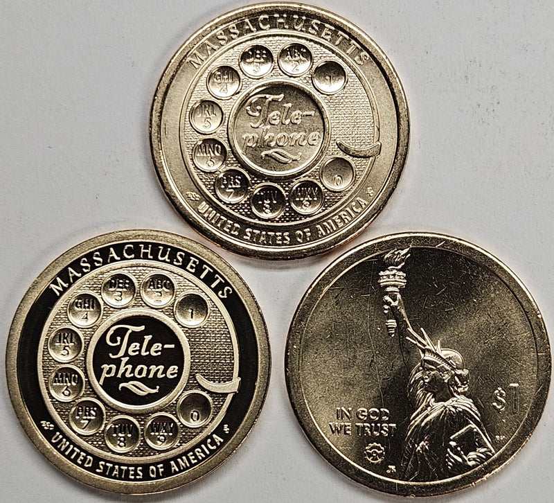 2020-P,D and S Massachsetts Innovation Dollar Trio . . . . Choice BU and Superb Proof