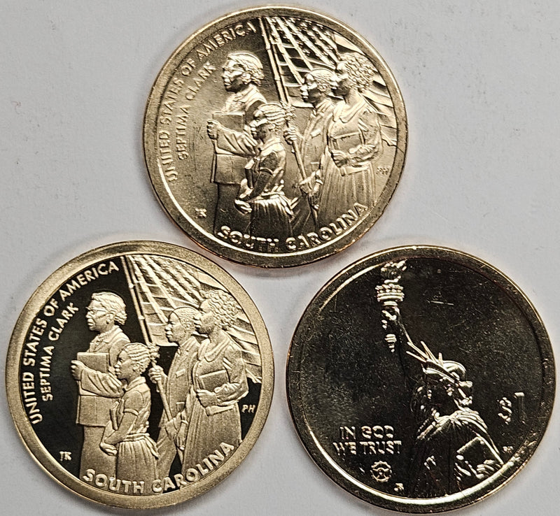 2020-P,D and S South Carolina Innovation Dollar Trio . . . . Choice BU and Superb Proof