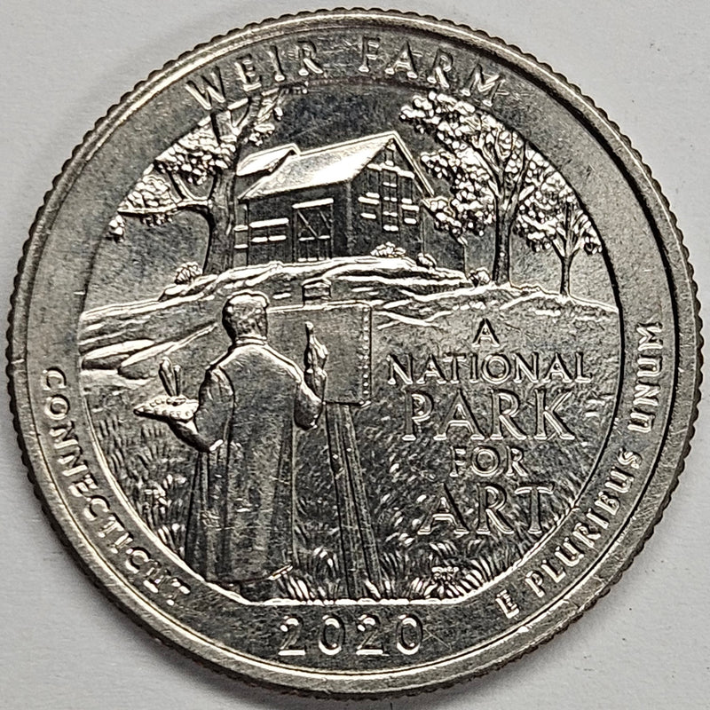 2020-W Weir Farm Historic Site Quarter . . . . Choice About Uncirculated