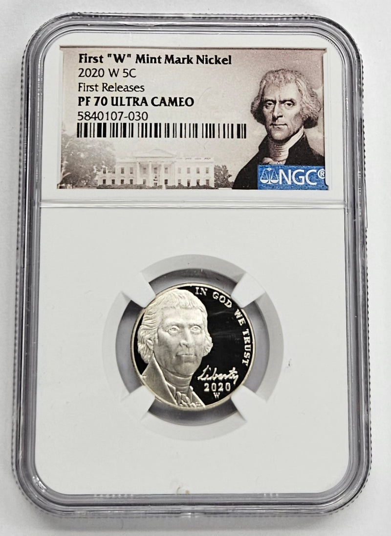 2020-W Jefferson Nickel . . . . NGC PF-70 Ultra Cameo First Releases