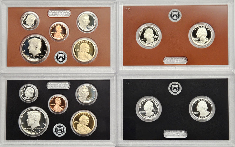 Both 2021-S 7-coin Silver and Clad Proof Sets . . . . Superb Brilliant Proof