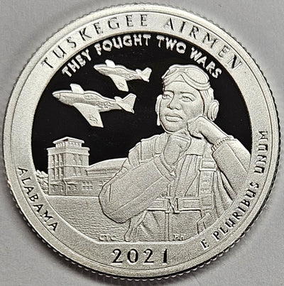 2021-S Tuskegee Airmen National Historic Site, AL Quarter Superb Brilliant Proof Silver