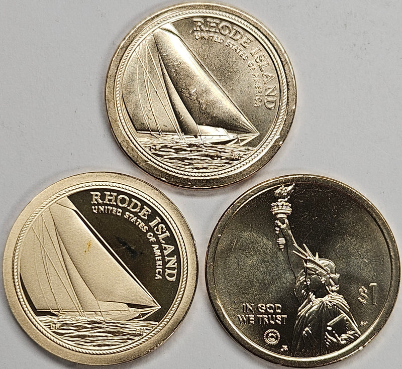 2022-P,D and S Rhode Island Innovation Dollar Trio . . . . Choice BU and Superb Proof