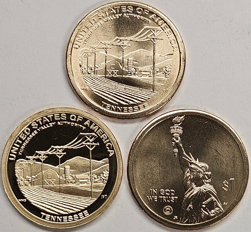 2022-P,D and S Tennessee Innovation Dollar Trio . . . . Choice BU and Superb Proof