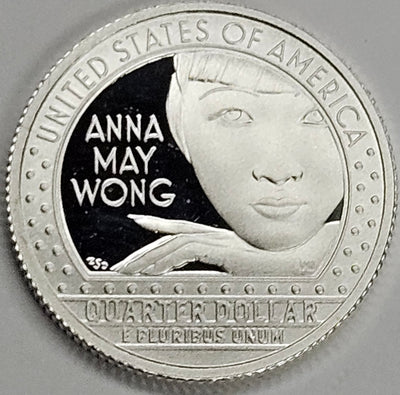 2022-S Silver Anna May Wong Famous Women Quarter Superb Brilliant Proof Silver