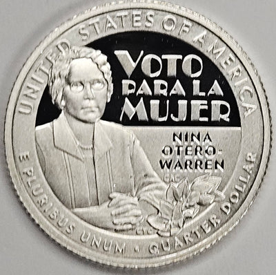 2022-S Silver Nina Otero-Warren Famous Women Quarter Superb Brilliant Proof Silver