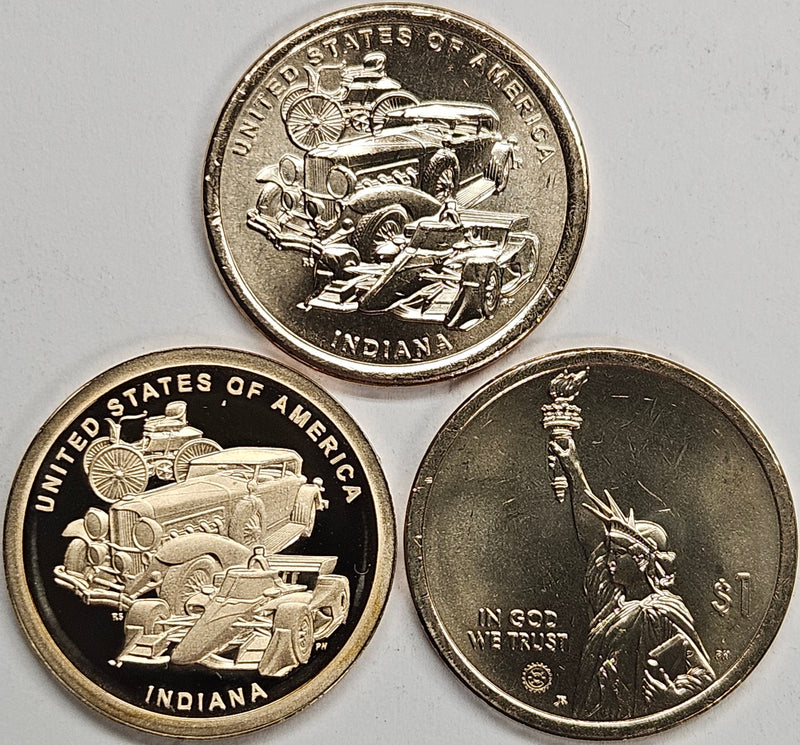 2023-P,D and S Indiana Innovation Dollar Trio . . . . Choice BU and Superb Proof