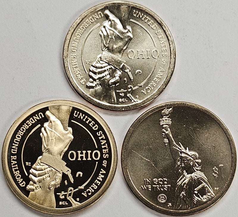 2023-P,D and S Ohio Innovation Dollar Trio . . . . Choice BU and Superb Proof