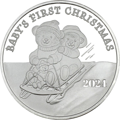 2024 Baby's First Christmas One Ounce Pure Silver