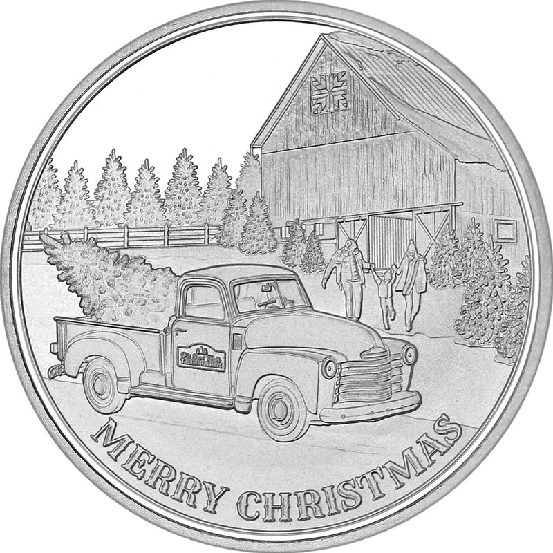 2024 Farm Truck Merry Christmas One Ounce Pure Silver