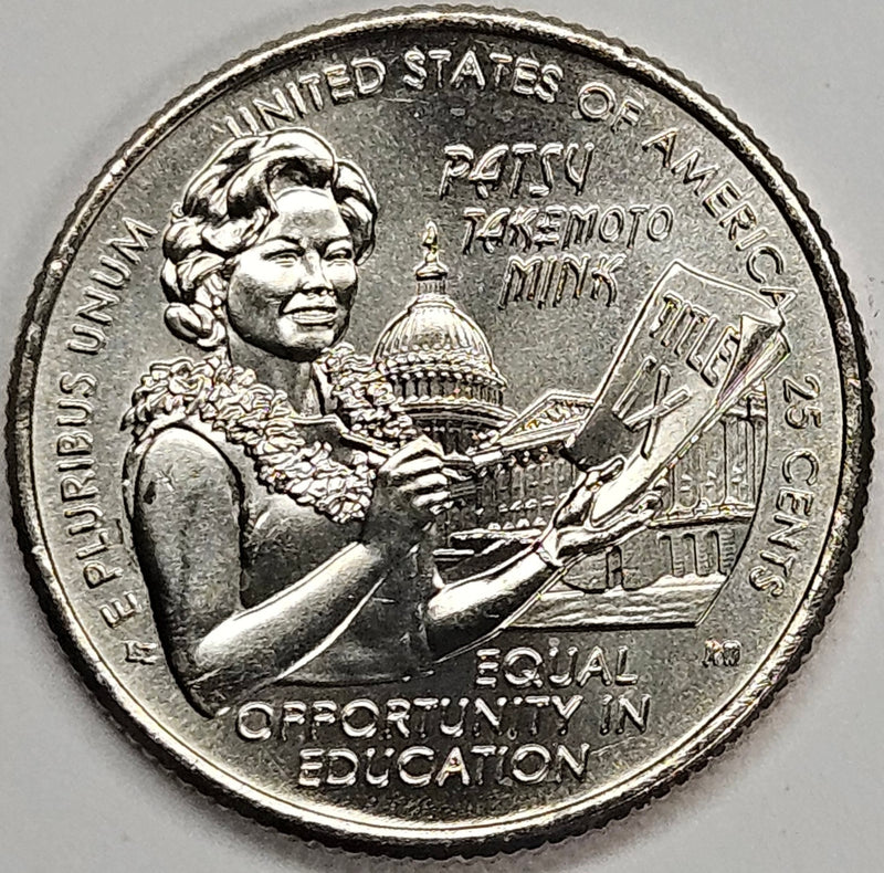 2024 Honorable Patsy Takemoto Mink Famous Women Quarter . . . . Choice Brilliant Uncirculated