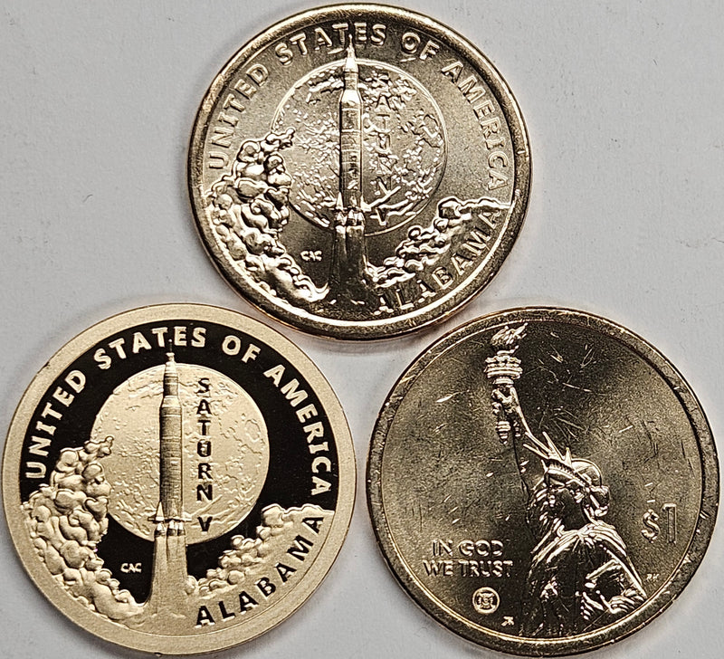 2024-P,D and S Alabama Innovation Dollar Trio . . . . Choice BU and Superb Proof