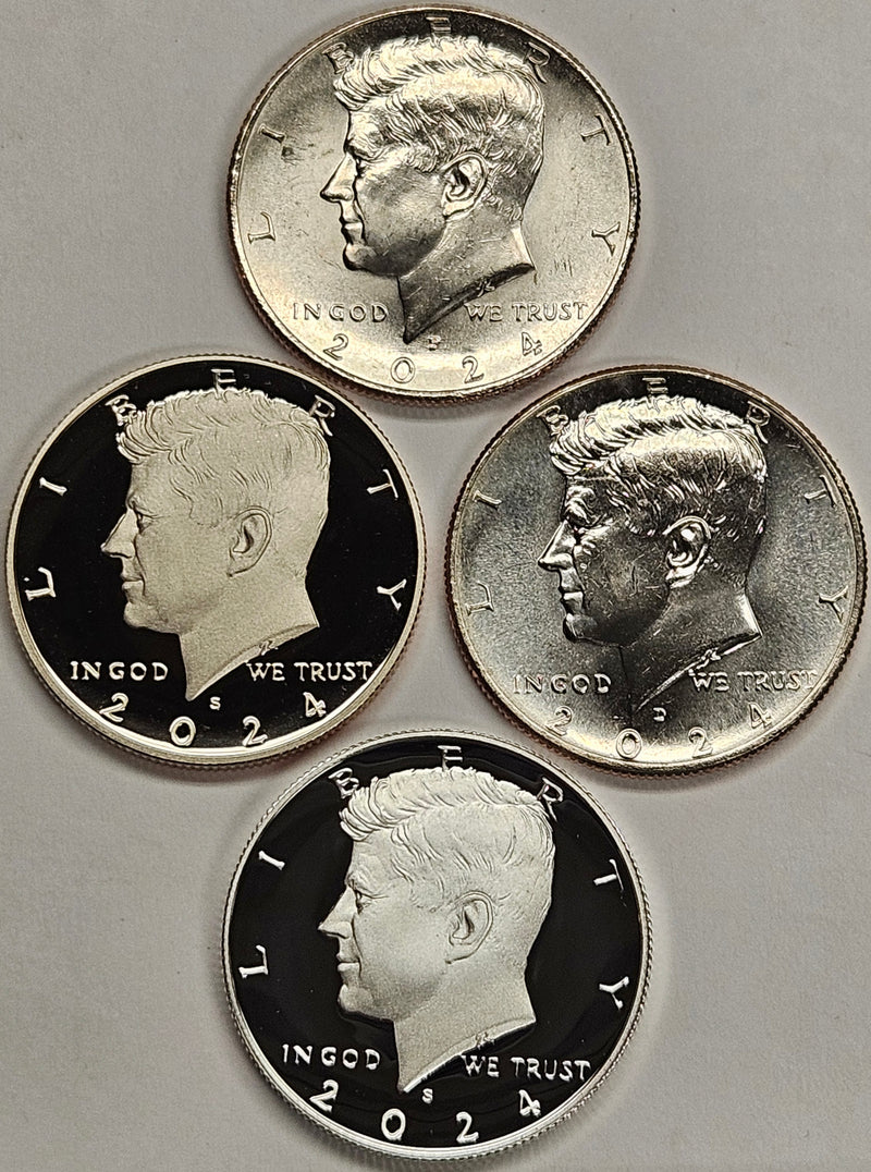 2024-PDS and Silver S Kennedy Halves . . . . BU, Proof and Silver Proof