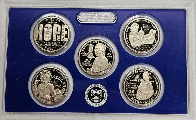 2024-S Famous Women 5-coin Quarter Proof Set . . . . Superb Brilliant Proof