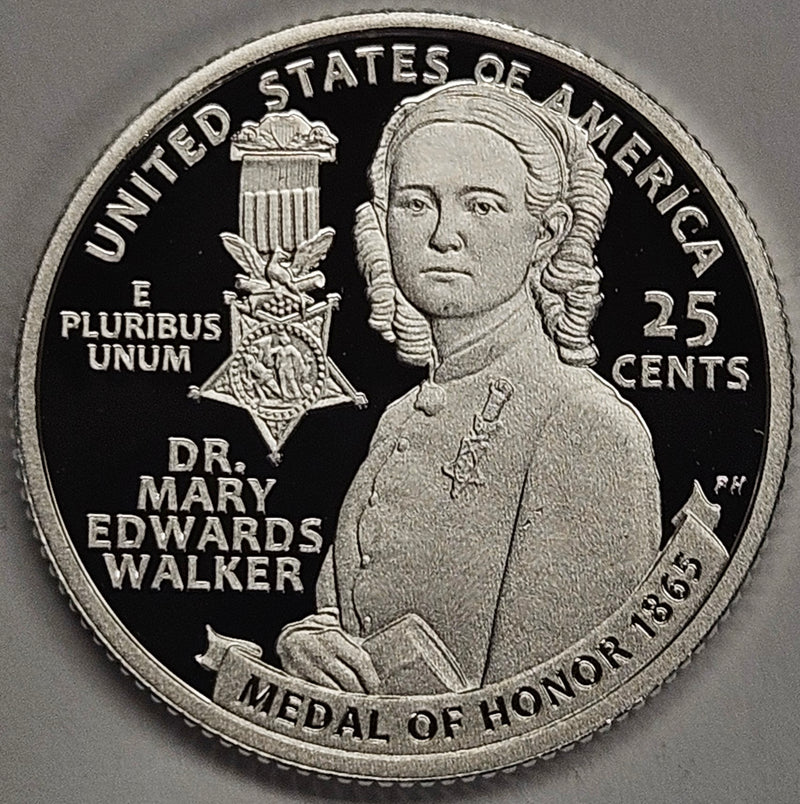 2024-S Silver Dr. Mary Edwards Walker Famous Women Quarter . . . . Superb Brilliant Proof Silver