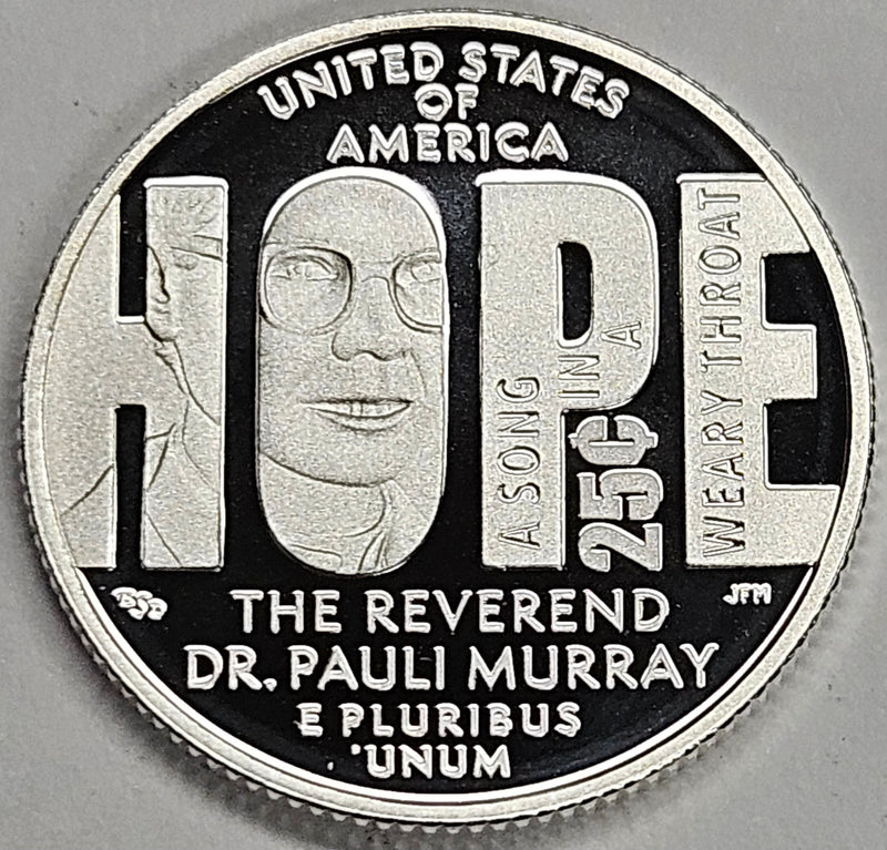 2024-S Silver Reverend Dr. Pauli Murray Famous Women Quarter . . . . Superb Brilliant Proof Silver