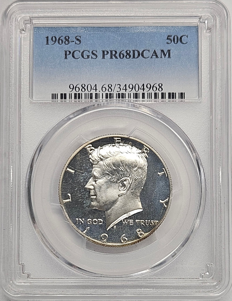 1968-S Kennedy Half PCGS PR-68 DCAM – Mount Vernon Coin