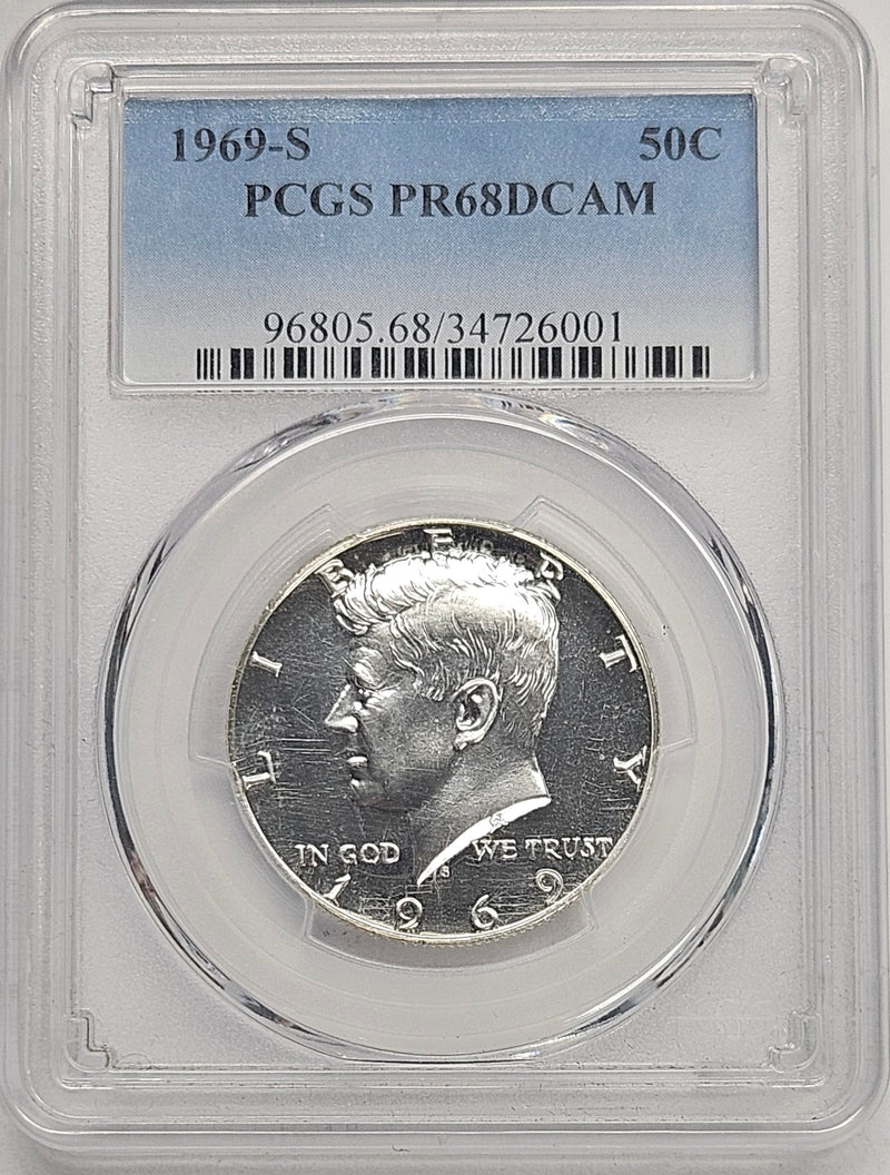 1969-S Kennedy Half PCGS PR-68 DCAM – Mount Vernon Coin