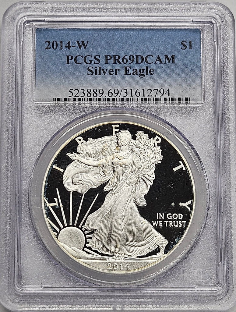 2014-W Silver Eagle. PCGS PR-69 DCAM – Mount Vernon Coin