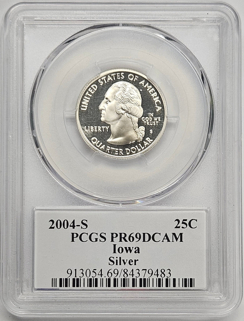 2004-S Iowa State Quarter PCGS PR-69 DCAM Silver – Mount Vernon Coin