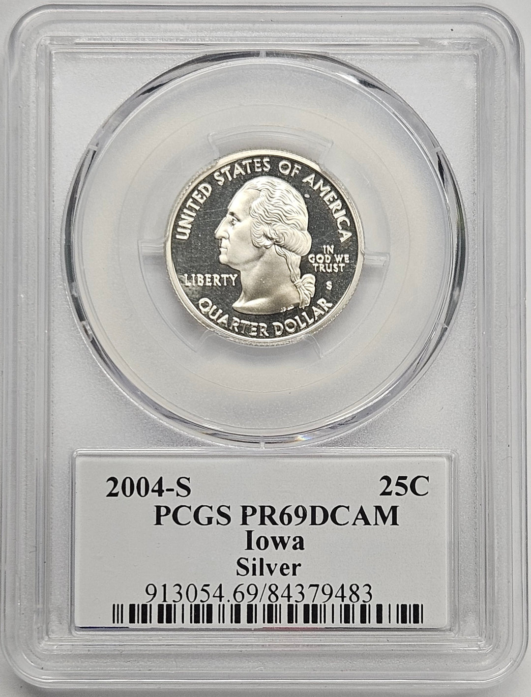 2004-S Iowa State Quarter PCGS PR-69 DCAM Silver – Mount Vernon Coin