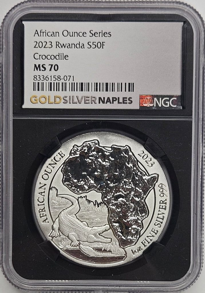 2023 Rwanda Crocodile NGC MS-69 African Ounce Series – Mount