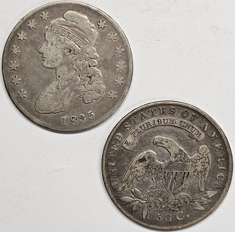 2 Different U.S Bust Halves . . . . Very Fine