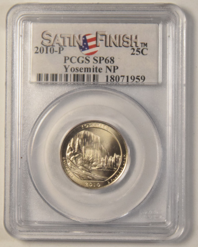 2010-P Yosemite National Park, CA Quarter . . . . PCGS SP-68 Satin Finish