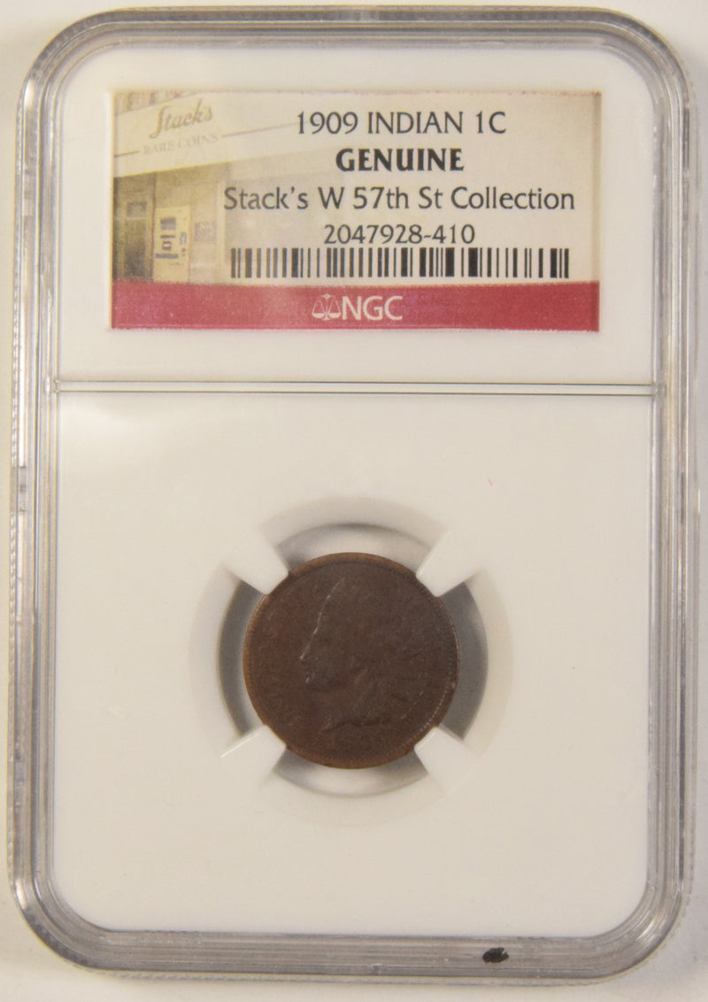 1909 Indian Cent . . . . NGC Genuine Stack’s W 57th St Collection