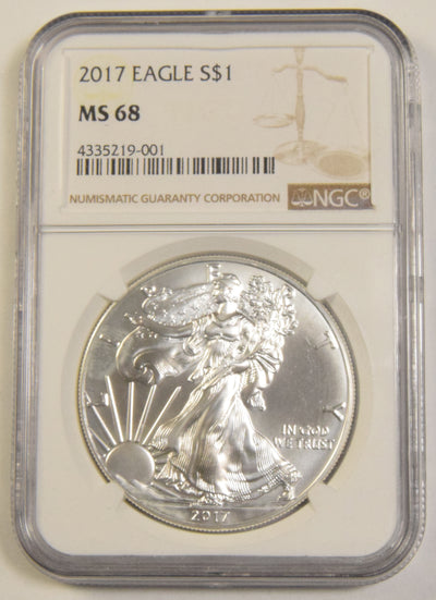 2017 Silver Eagle NGC MS-68