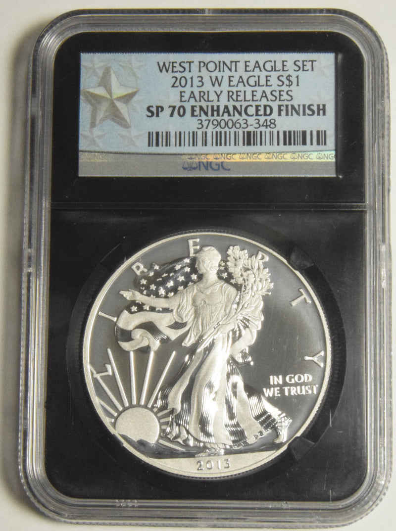 2013-W Silver Eagle . . . . NGC Reverse Proof PF-70 Early Releases Retro Holder