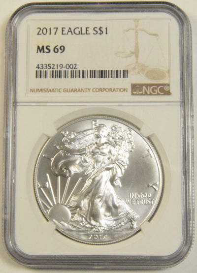 2017 Silver Eagle NGC MS-69