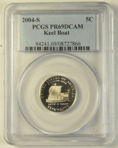 2004-S Keel Boat Jefferson Nickel PCGS PR-69 DCAM