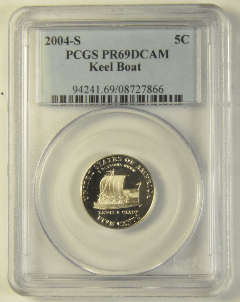 2004-S Keel Boat Jefferson Nickel PCGS PR-69 DCAM