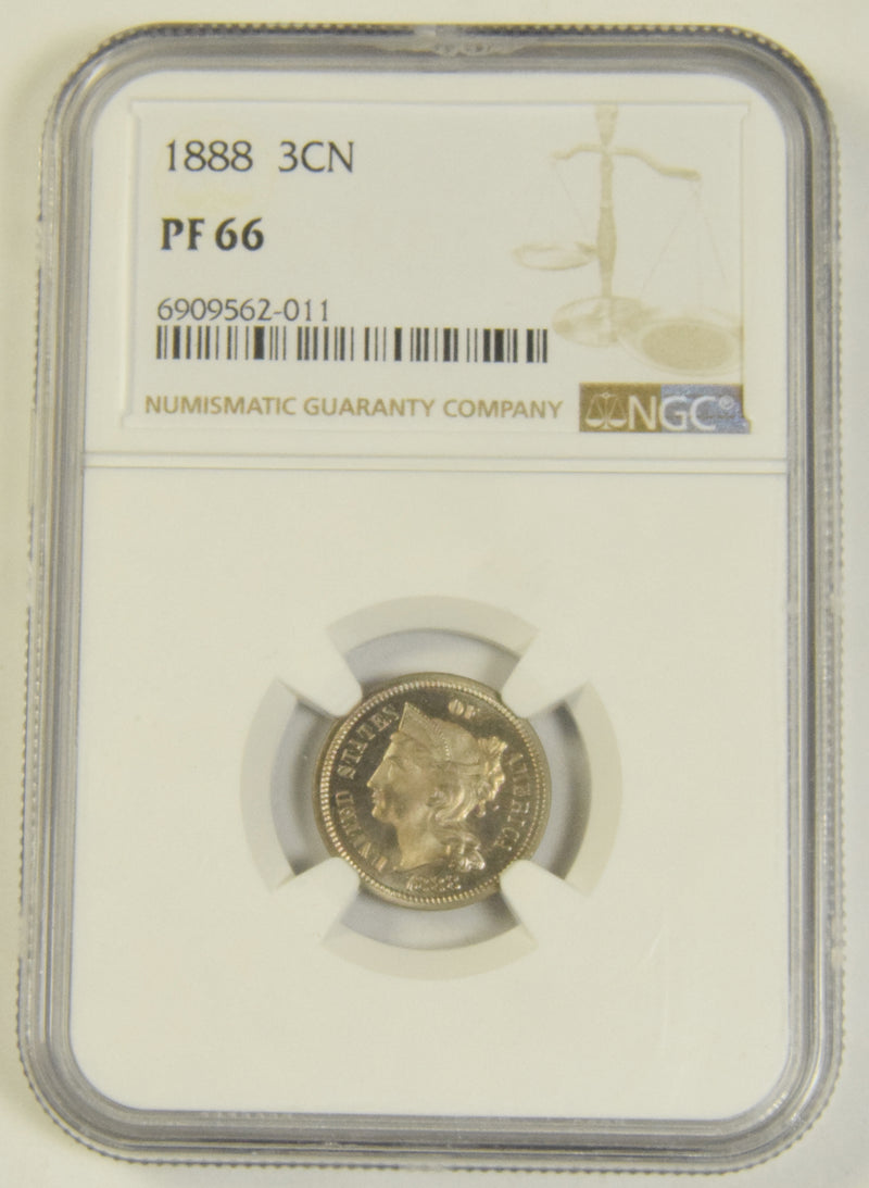 1888 Nickel Three Cent Piece . . . . NGC PF-66