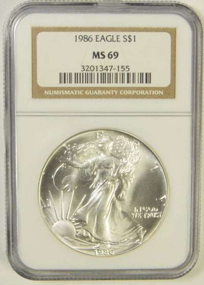 1986 Silver Eagle . . . . NGC MS-69