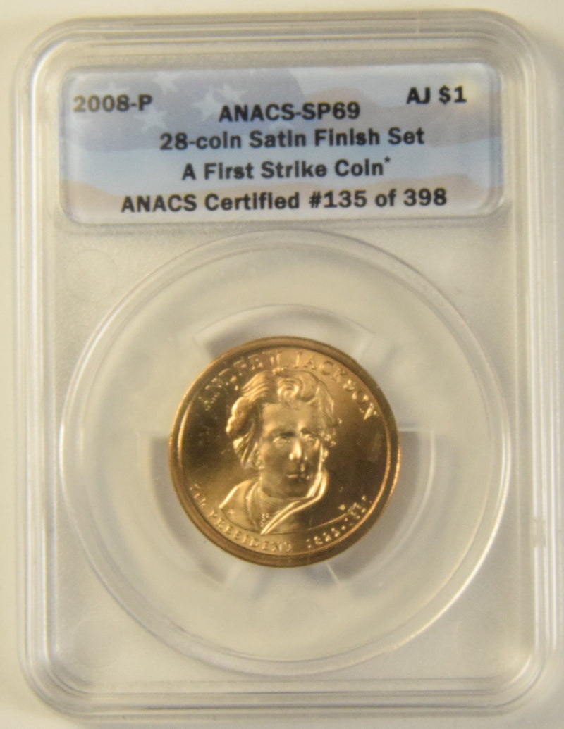 2008-P Jackson Presidential Dollar . . . . ANACS SP-69 First Strike