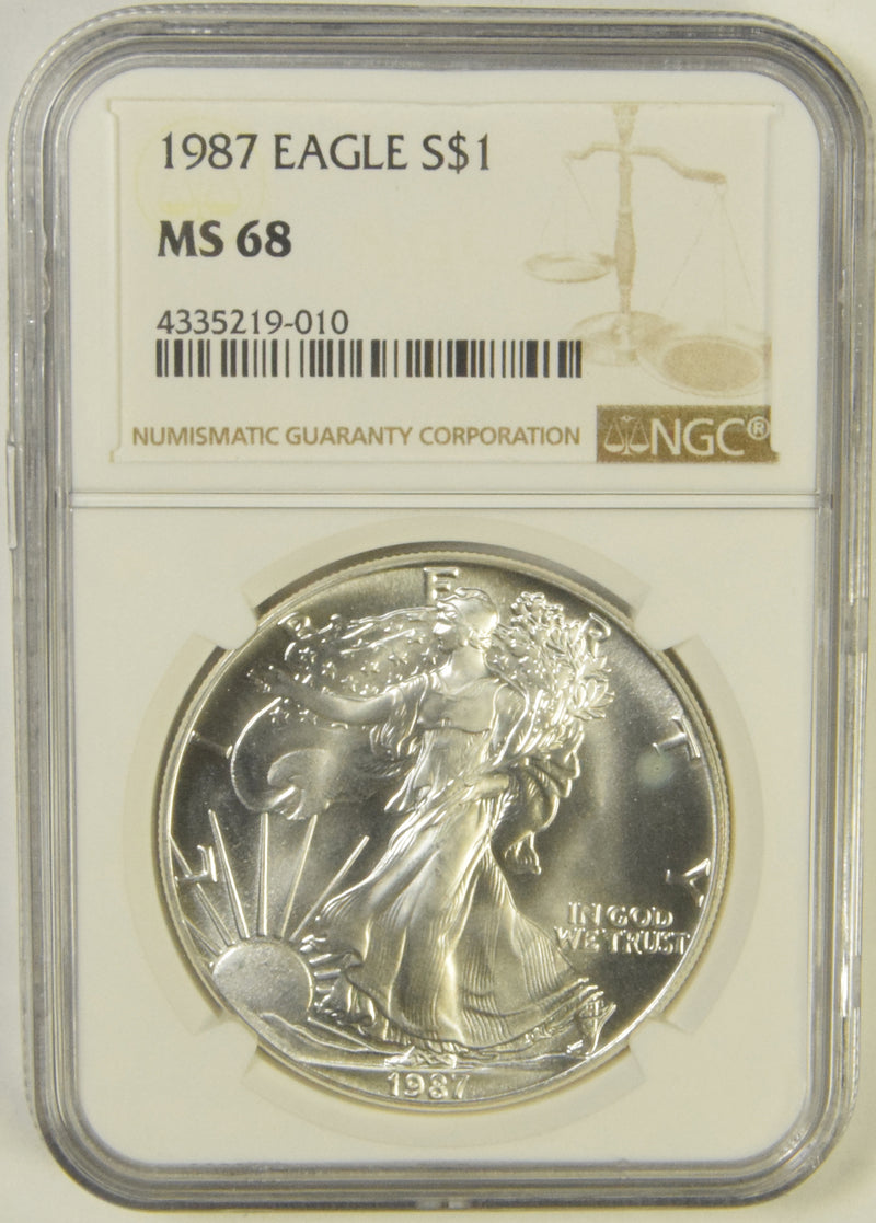 1987 Silver Eagle . . . . NGC MS-68