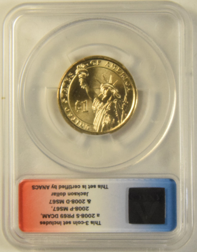 2008-D Jackson Presidential Dollar . . . . ANACS MS-67 First Day of Issue